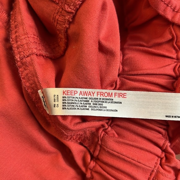 Free People Movement Red Elastic Waist Cargo Pants- M - Picture 8 of 8